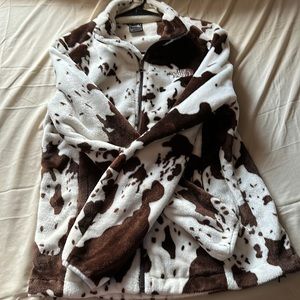large north face cow print jacket